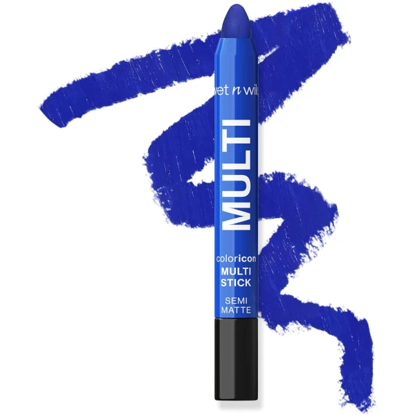 wet n wild Color Icon Cream Eyeliner Eyeshadow Multi-Stick, Moisturizing, Nourishing Velvety Cream-to-Powder Buildable & Blendable Formula, Cruelty-Free & Vegan - Blue Me Away