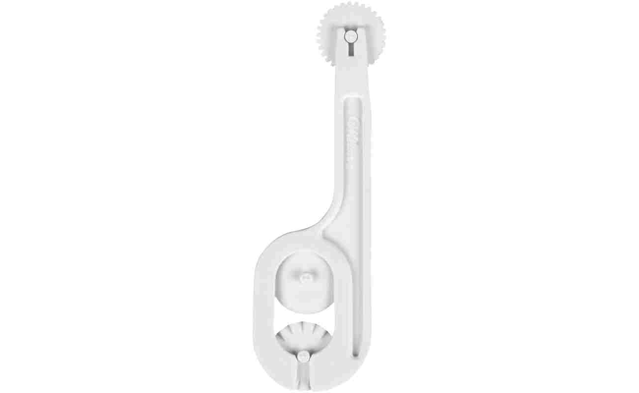White Fondant Cutter and Embosser, 3 Interchangeable Wheels, White, Food Grade Plastic, Kitchen Utensils and Gadgets, Kitchen and Dining