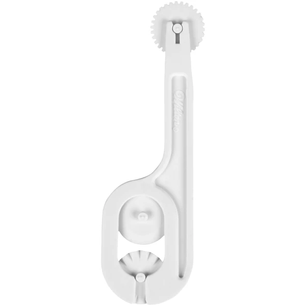 White Fondant Cutter and Embosser, 3 Interchangeable Wheels, White, Food Grade Plastic, Kitchen Utensils and Gadgets, Kitchen and Dining