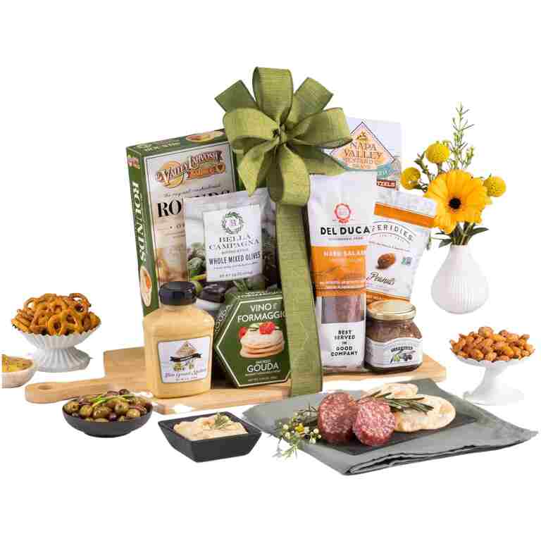 Wine Country Gift Baskets Gourmet Cheese and Salami Gift