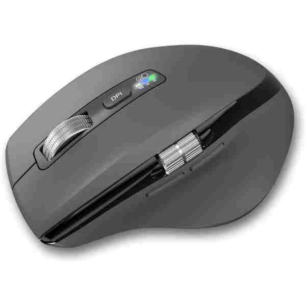 Wireless Bluetooth Side Scroll Mouse with Multi-Device, Ergonomic Computer Mice with Smart Flying Scroll, Quiet Click for Computer, Laptop, iPad, Tablet, MacBook