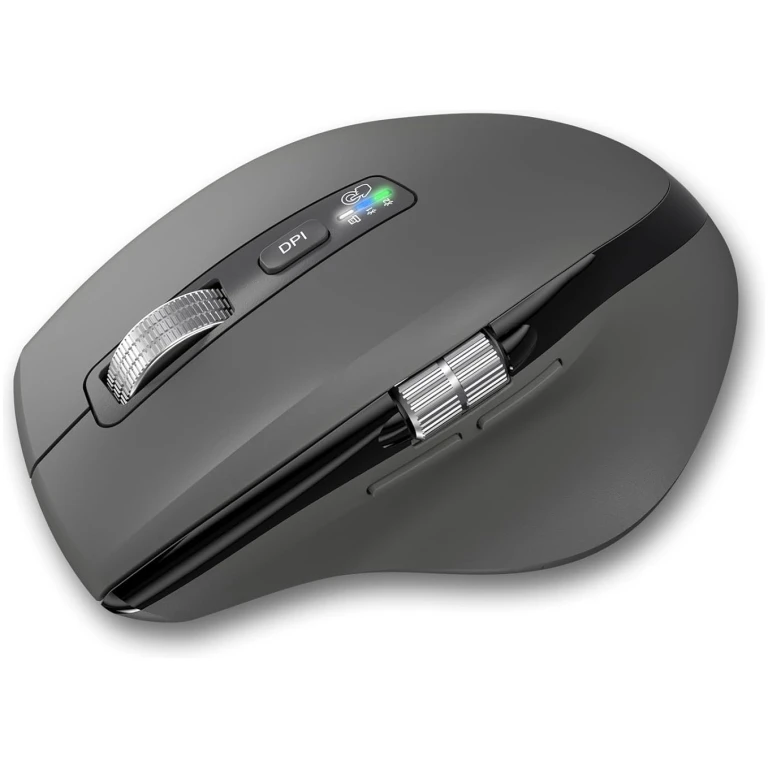 Wireless Bluetooth Side Scroll Mouse with Multi-Device, Ergonomic Computer Mice with Smart Flying Scroll, Quiet Click for Computer, Laptop, iPad, Tablet, MacBook