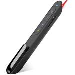 Wireless Presenter, Hyperlink Volume Control Presentation Clicker RF 2.4GHz USB PowerPoint Clicker Presentation Remote Control Pointer Slide Advancer (Black)
