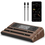 Wireless Smart Meat Thermometer with Dual-Sensor Probe, 500FT Remote Monitoring, Dedicated App, Real-Time Ambient and Food Temperature Tracking for Precise Cooking Control