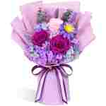 Yastouay Preserved Fresh Flowers for Delivery, Real Forever Flowers Fresh Bouquet with Gifts Box, Mothers Day Flowers for Mom, Birthday Gifts for Women Her
