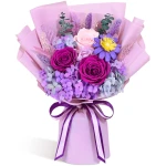 Yastouay Preserved Fresh Flowers for Delivery, Real Forever Flowers Fresh Bouquet with Gifts Box, Mothers Day Flowers for Mom, Birthday Gifts for Women Her