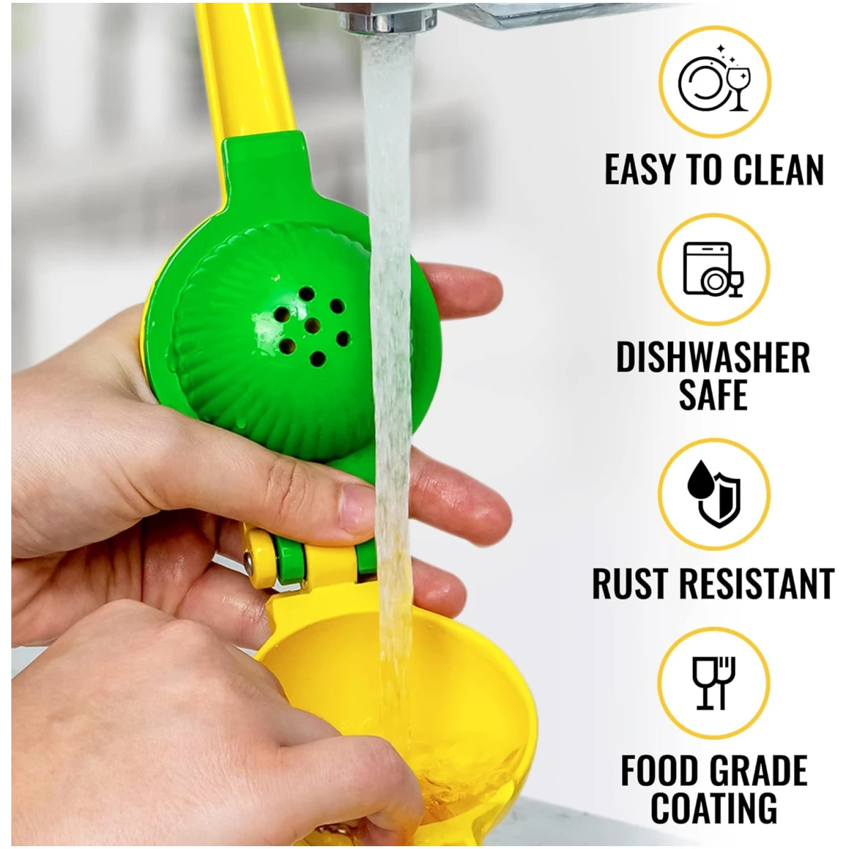 Zulay Kitchen Metal 2-in-1 Lemon Squeezer - Sturdy Max Extraction Hand Juicer Lemon Squeezer Gets Every Last Drop - Easy to Clean Manual Citrus Juicer - Easy-Use Lemon Juicer...
