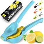 Zulay Kitchen Metal 2-in-1 Lemon Squeezer - Sturdy Max Extraction Hand Juicer Lemon Squeezer Gets Every Last Drop - Easy to Clean Manual Citrus Juicer - Easy-Use Lemon Juicer...