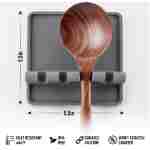 Zulay Kitchen Silicone Utensil Rest - BPA-Free, Durable Spoon Rest with Drip Pad - Heat-Resistant Spoon Rest for Stove Top - Spoon Rest for Kitchen Counter - Kitchen Gadgets &...