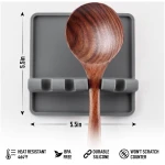 Zulay Kitchen Silicone Utensil Rest - BPA-Free, Durable Spoon Rest with Drip Pad - Heat-Resistant Spoon Rest for Stove Top - Spoon Rest for Kitchen Counter - Kitchen Gadgets &...