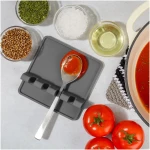 Zulay Kitchen Silicone Utensil Rest - BPA-Free, Durable Spoon Rest with Drip Pad - Heat-Resistant Spoon Rest for Stove Top - Spoon Rest for Kitchen Counter - Kitchen Gadgets &...