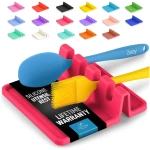 Zulay Kitchen Silicone Utensil Rest - BPA-Free, Durable Spoon Rest with Drip Pad - Heat-Resistant Spoon Rest for Stove Top - Spoon Rest for Kitchen Counter - Kitchen Gadgets &...