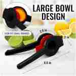 Zulay Metal 2-In-1 Lemon Squeezer Manual - Sturdy, Max Extraction Hand Juicer Lemon Squeezer Gets Every Last Drop - Easy to Clean Manual Citrus Juicer - Easy-to-Use Lemon Juicer...
