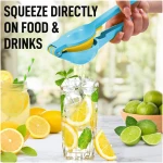 Zulay Metal 2-In-1 Lemon Squeezer Manual - Sturdy, Max Extraction Hand Juicer Lemon Squeezer Gets Every Last Drop - Easy to Clean Manual Citrus Juicer - Easy-to-Use Lemon Juicer...
