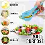 Zulay Metal 2-In-1 Lemon Squeezer Manual - Sturdy, Max Extraction Hand Juicer Lemon Squeezer Gets Every Last Drop - Easy to Clean Manual Citrus Juicer - Easy-to-Use Lemon Juicer...