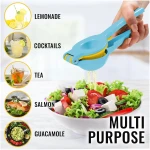 Zulay Metal 2-In-1 Lemon Squeezer Manual - Sturdy, Max Extraction Hand Juicer Lemon Squeezer Gets Every Last Drop - Easy to Clean Manual Citrus Juicer - Easy-to-Use Lemon Juicer...