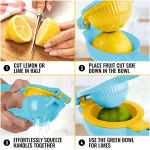 Zulay Metal 2-In-1 Lemon Squeezer Manual - Sturdy, Max Extraction Hand Juicer Lemon Squeezer Gets Every Last Drop - Easy to Clean Manual Citrus Juicer - Easy-to-Use Lemon Juicer...