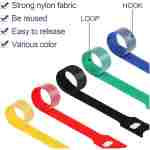 120PCS 6 Inch Cable Ties Reusable Multi-Purpose Wire Ties Cord Organizer Adjustable Cable Management 5 Colors