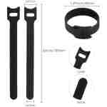 120PCS 6 Inch Cable Ties Reusable Multi-Purpose Wire Ties Cord Organizer Adjustable Cable Management 5 Colors