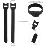 120PCS 6 Inch Cable Ties Reusable Multi-Purpose Wire Ties Cord Organizer Adjustable Cable Management 5 Colors