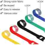 120PCS 6 Inch Cable Ties Reusable Multi-Purpose Wire Ties Cord Organizer Adjustable Cable Management 5 Colors