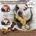 2 Pack Dog Chew Toys for Aggressive Chewers,Boredom and Stimulating Best Dog Toys for Medium/Large Breed,Tough Almost Indestructible Dog Bones for Teeth Cleaning and Training