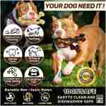 2 Pack Dog Chew Toys for Aggressive Chewers,Boredom and Stimulating Best Dog Toys for Medium/Large Breed,Tough Almost Indestructible Dog Bones for Teeth Cleaning and Training