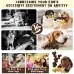 2 Pack Dog Chew Toys for Aggressive Chewers,Boredom and Stimulating Best Dog Toys for Medium/Large Breed,Tough Almost Indestructible Dog Bones for Teeth Cleaning and Training