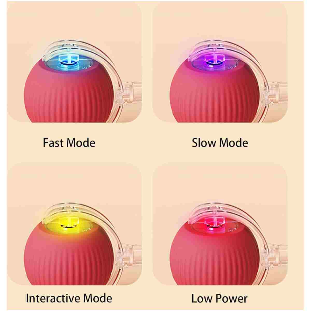 2 Pack Interactive Rolling Cat Ball, 360° Intelligent Automatic Rolling Pet Ball, Suitable for Large and Small Dogs and Cats (Red + Green)