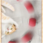 2 Pack Interactive Rolling Cat Ball, 360° Intelligent Automatic Rolling Pet Ball, Suitable for Large and Small Dogs and Cats (Red + Green)
