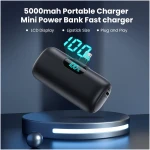[2-Pack] Mini Portable Charger 5000mAh Power Bank,3A PD USB C Cell Phone Portable Power, LCD Display Battery Pack Compatible with iPhone 16/15/15 plus/15 pro/15 pro...