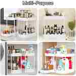 2 Pack Multi-Purpose Pull-Out Storage Organizers, Under Sink & Cabinet Storage, 12.8 Inch, White