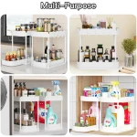 2 Pack Multi-Purpose Pull-Out Storage Organizers, Under Sink & Cabinet Storage, 12.8 Inch, White