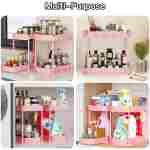 2 Pack Multi-Purpose Pull-Out Storage Organizers, Under Sink & Cabinet Organizers, 12.8 Inch Pink