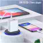 2 个装 USB C 充电器块，双端口 C 型壁式充电器快速充电 20W 电源适配器立方体，适用于 iPhone 14/14 Pro/14 Pro Max/14 Plus/13/12/11、XS/XR/X、iPad、三星等