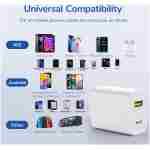 2 个装 USB C 充电器块，双端口 C 型壁式充电器快速充电 20W 电源适配器立方体，适用于 iPhone 14/14 Pro/14 Pro Max/14 Plus/13/12/11、XS/XR/X、iPad、三星等