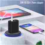 2 个装 USB C 充电器块，双端口 C 型壁式充电器快速充电 20W 电源适配器立方体，适用于 iPhone 14/14 Pro/14 Pro Max/14 Plus/13/12/11、XS/XR/X、iPad、三星等