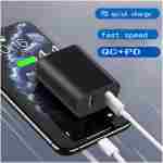 2 个装 USB C 充电器块，双端口 C 型壁式充电器快速充电 20W 电源适配器立方体，适用于 iPhone 14/14 Pro/14 Pro Max/14 Plus/13/12/11、XS/XR/X、iPad、三星等