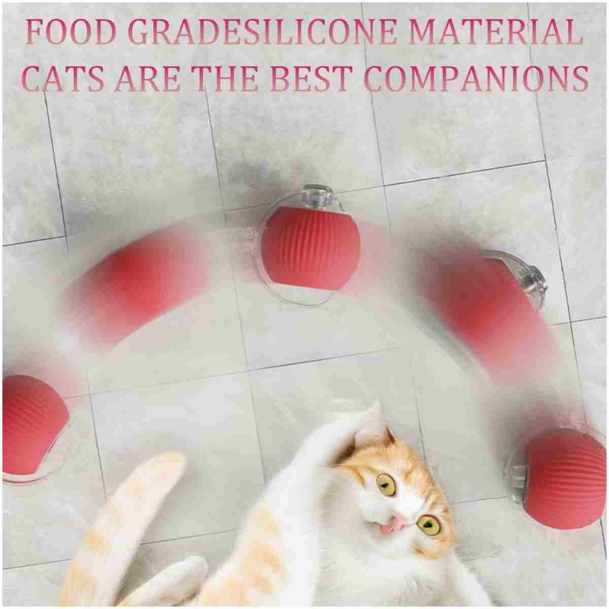 2025 Upgraded Interactive Cat Toys Balls，Interactive Rolling Cat Ball, Automatic Moving Cat/Dog Balls for Indoor Cats 360° Fast Rolling on Carpet, Motion Activate Cat/Dog Toys...