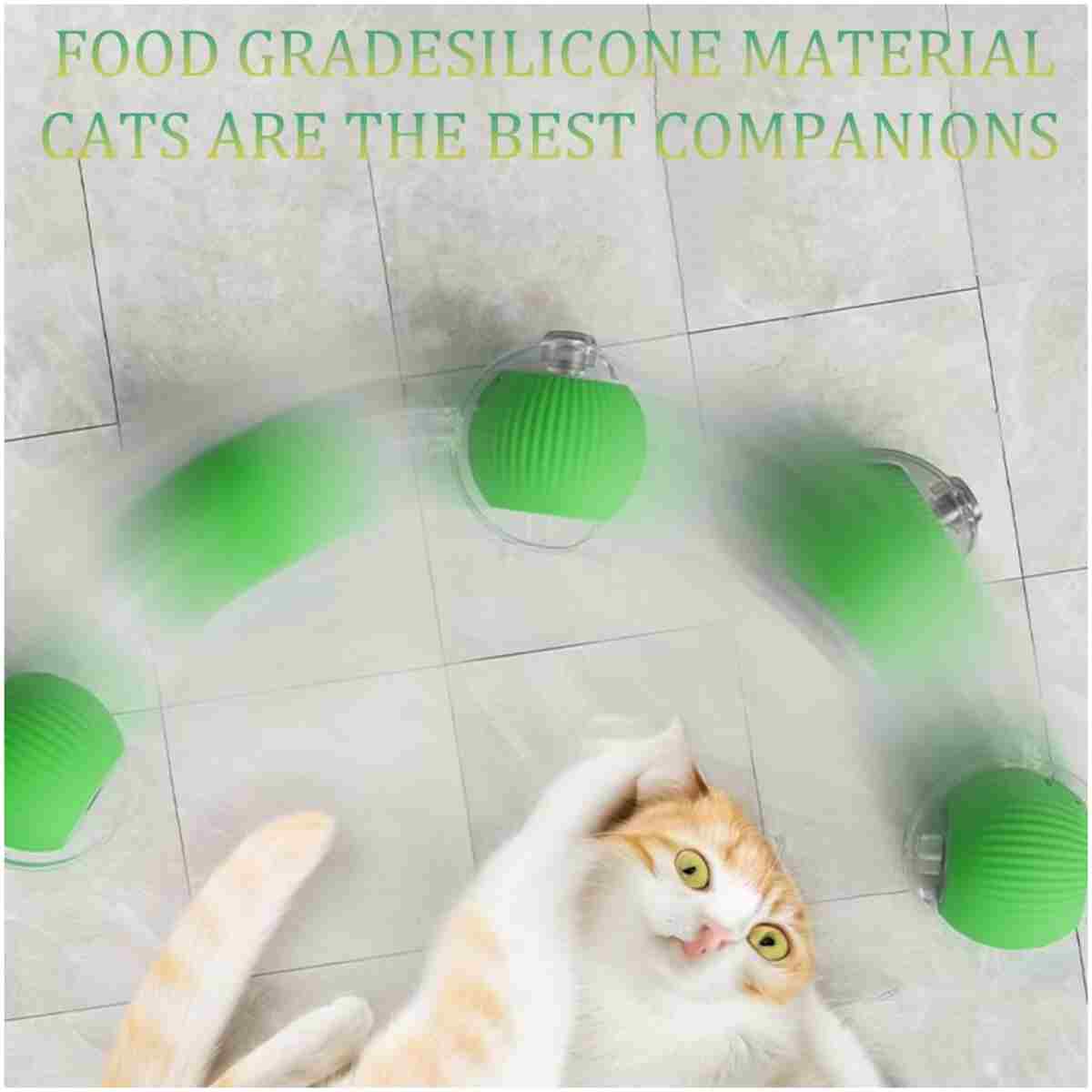 2025 Upgraded Interactive Cat Toys Balls，Interactive Rolling Cat Ball, Automatic Moving Cat/Dog Balls for Indoor Cats 360° Fast Rolling on Carpet, Motion Activate Cat/Dog Toys...
