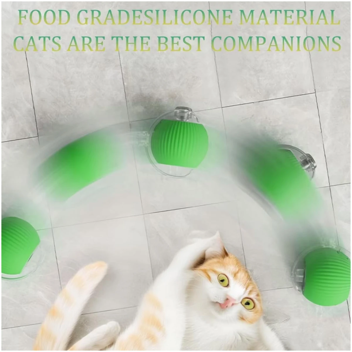 2025 Upgraded Interactive Cat Toys Balls，Interactive Rolling Cat Ball, Automatic Moving Cat/Dog Balls for Indoor Cats 360° Fast Rolling on Carpet, Motion Activate Cat/Dog Toys...