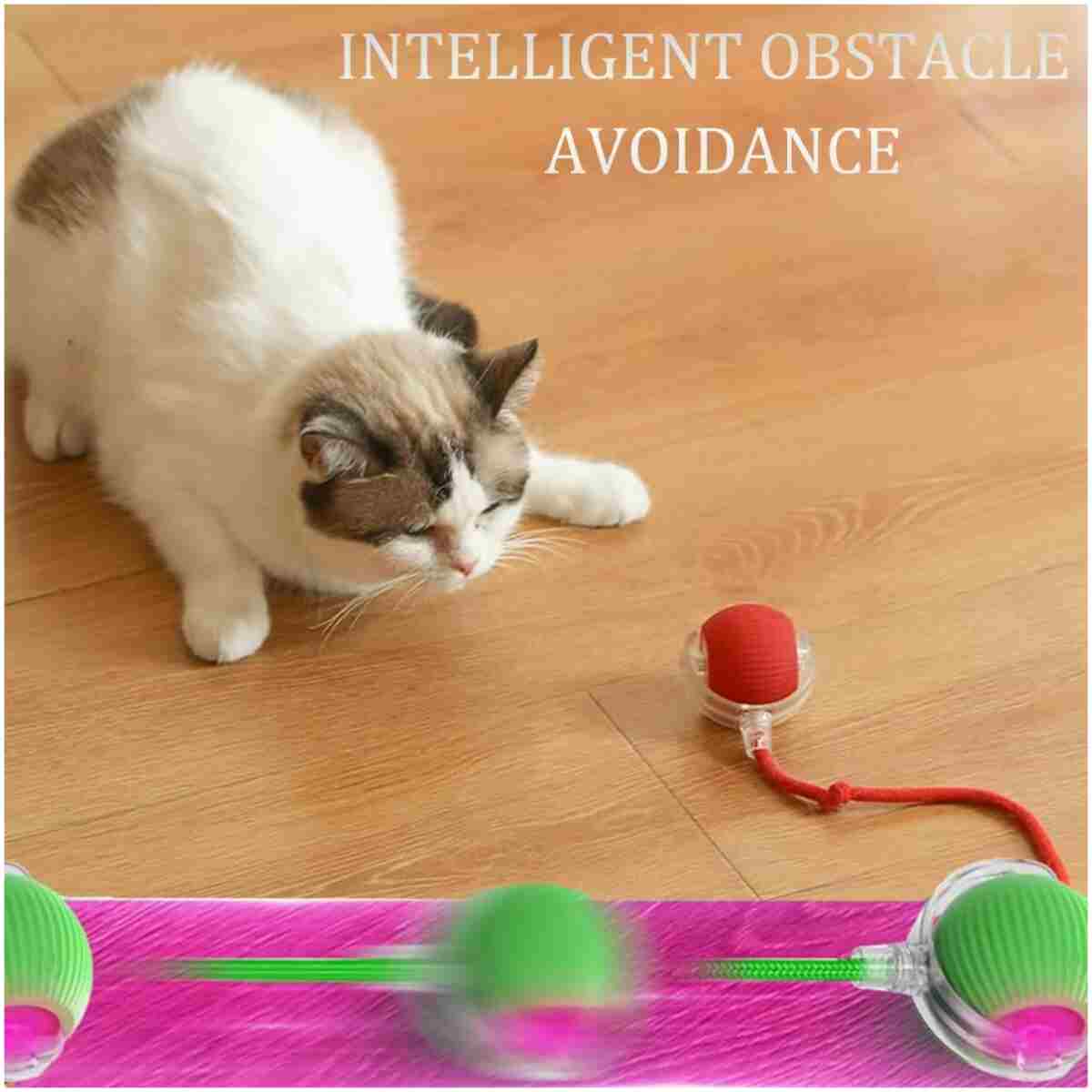 2025 Upgraded Interactive Cat Toys Balls，Interactive Rolling Cat Ball, Automatic Moving Cat/Dog Balls for Indoor Cats 360° Fast Rolling on Carpet, Motion Activate Cat/Dog Toys...