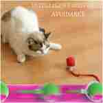 2025 Upgraded Interactive Cat Toys Balls，Interactive Rolling Cat Ball, Automatic Moving Cat/Dog Balls for Indoor Cats 360° Fast Rolling on Carpet, Motion Activate Cat/Dog Toys...