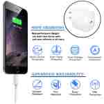 20W USB C Fast Charger 10 FT [MFi Certified] Compatible with iPhone 14 13 12 11 XS XR X 8 iPad, 3 Pack PD Wall Charger Block with 10FT Long Type C Lightning Cable (White)