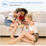 20W USB C Fast Charger 10 FT [MFi Certified] Compatible with iPhone 14 13 12 11 XS XR X 8 iPad, 3 Pack PD Wall Charger Block with 10FT Long Type C Lightning Cable (White)