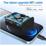 20W USB C Fast Charger 10 FT [MFi Certified] Compatible with iPhone 14 13 12 11 XS XR X 8 iPad, 3 Pack PD Wall Charger Block with 10FT Long Type C Lightning Cable (White)