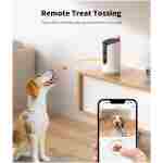 2K Pet Camera Treat Dispenser, 360°View Dog Camera with Phone App, 5G&2.4G WiFi 2-Way Talk Pet Camera Indoor for Cats Remote Treat Tossing, Motion Alerts, Auto Tracking