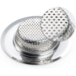 2PCS Kitchen Sink Strainer - Stainless Steel, Large Wide Rim 4.5" Diameter