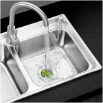 2PCS Kitchen Sink Strainer - Stainless Steel, Large Wide Rim 4.5" Diameter