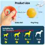 2PCS Shaky Ball Toy for Dogs, Vibrating Dog Ball, USB Rechargeable, Interactive, Automatic Moving, Bouncing, Perfect for Small, Medium, Large Dogs